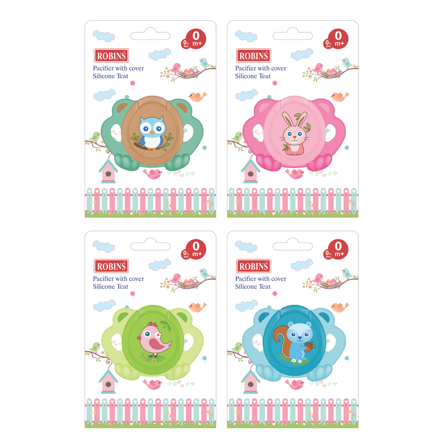 Robins Symmetrical Baby Pacifier (0 Months+)