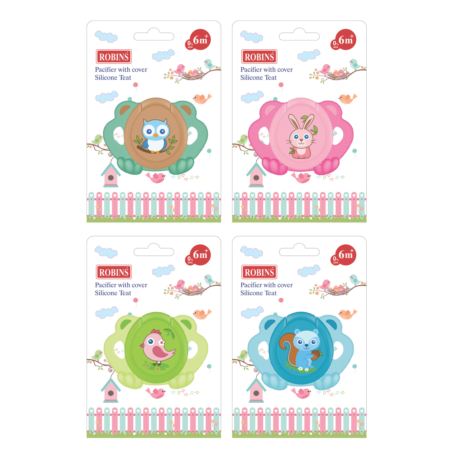 Robins Symmetrical Baby Pacifier (6 Months+)