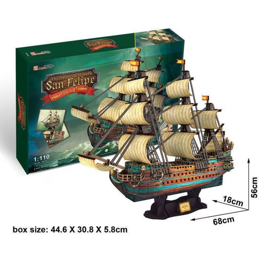 Spanish Armada San Felipe (1690) 3D Puzzle