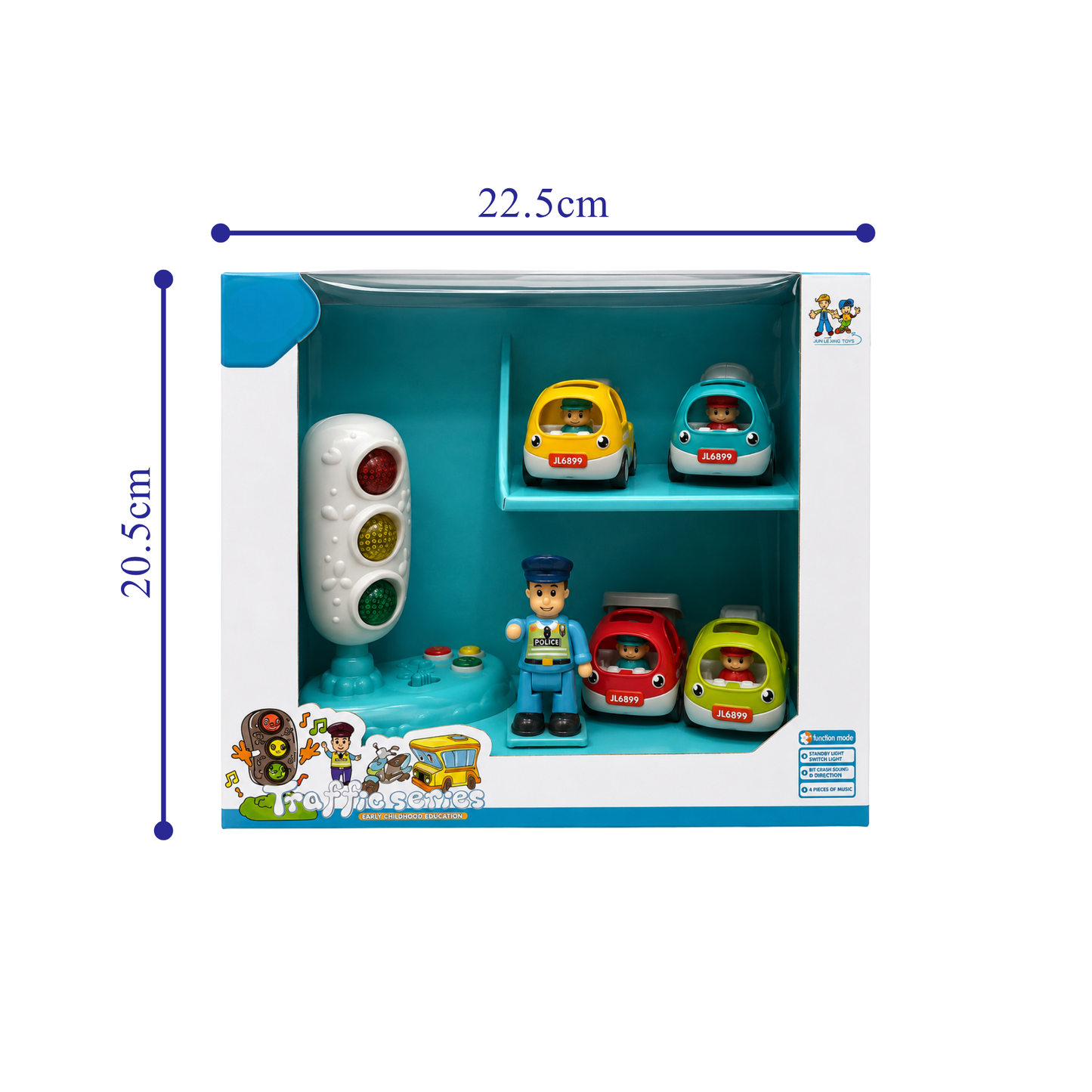 Traffic Series Toy Car Set with Traffic Light (3+ Ages)
