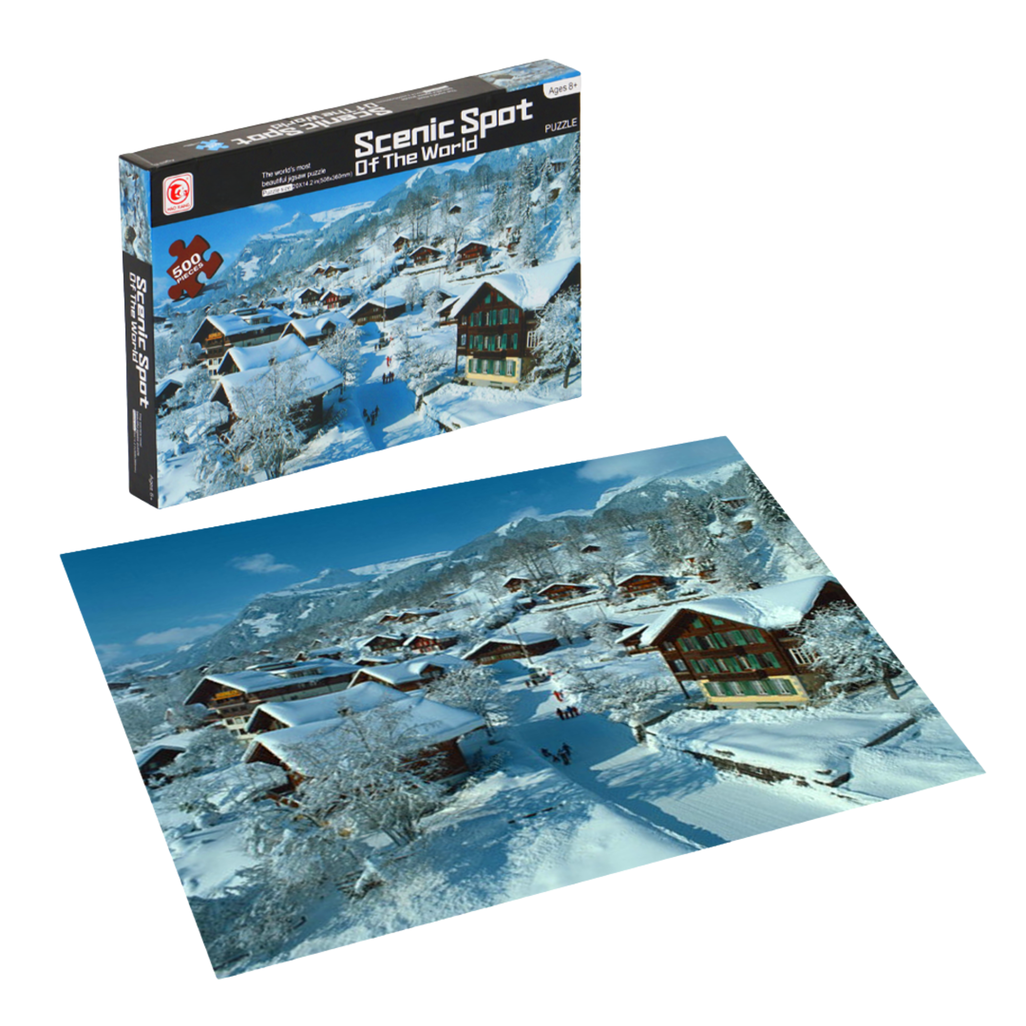 Alpine Winter Village – 500 Piece Jigsaw Puzzle – Robins Baby Products