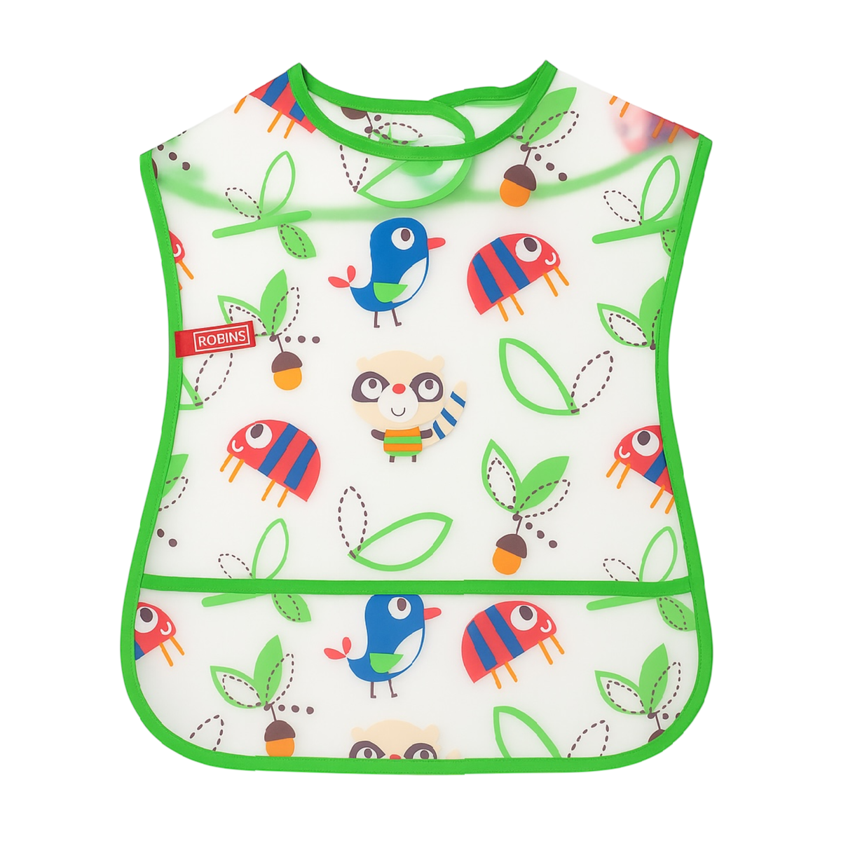 Robins Baby Bib With Food Catcher
