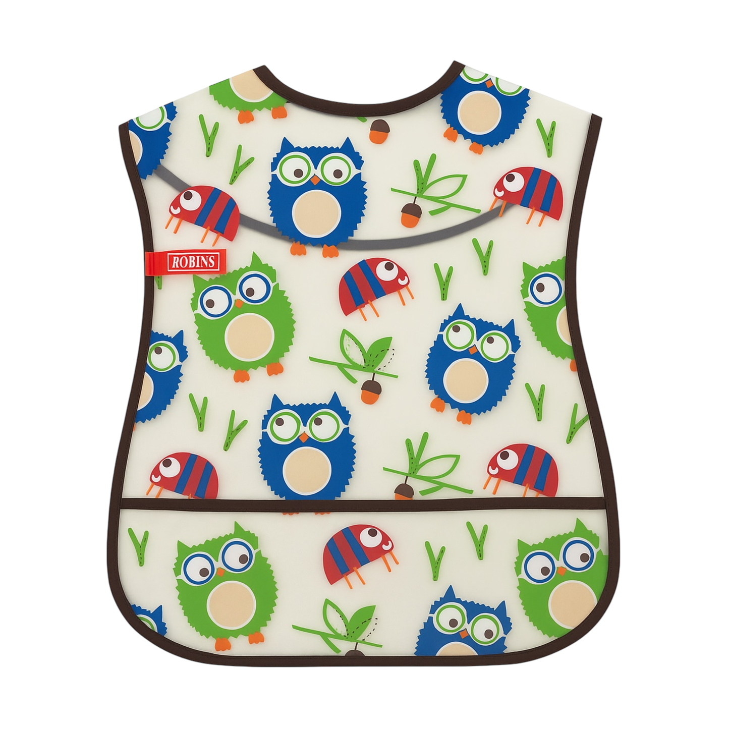 Robins Baby Bib With Food Catcher