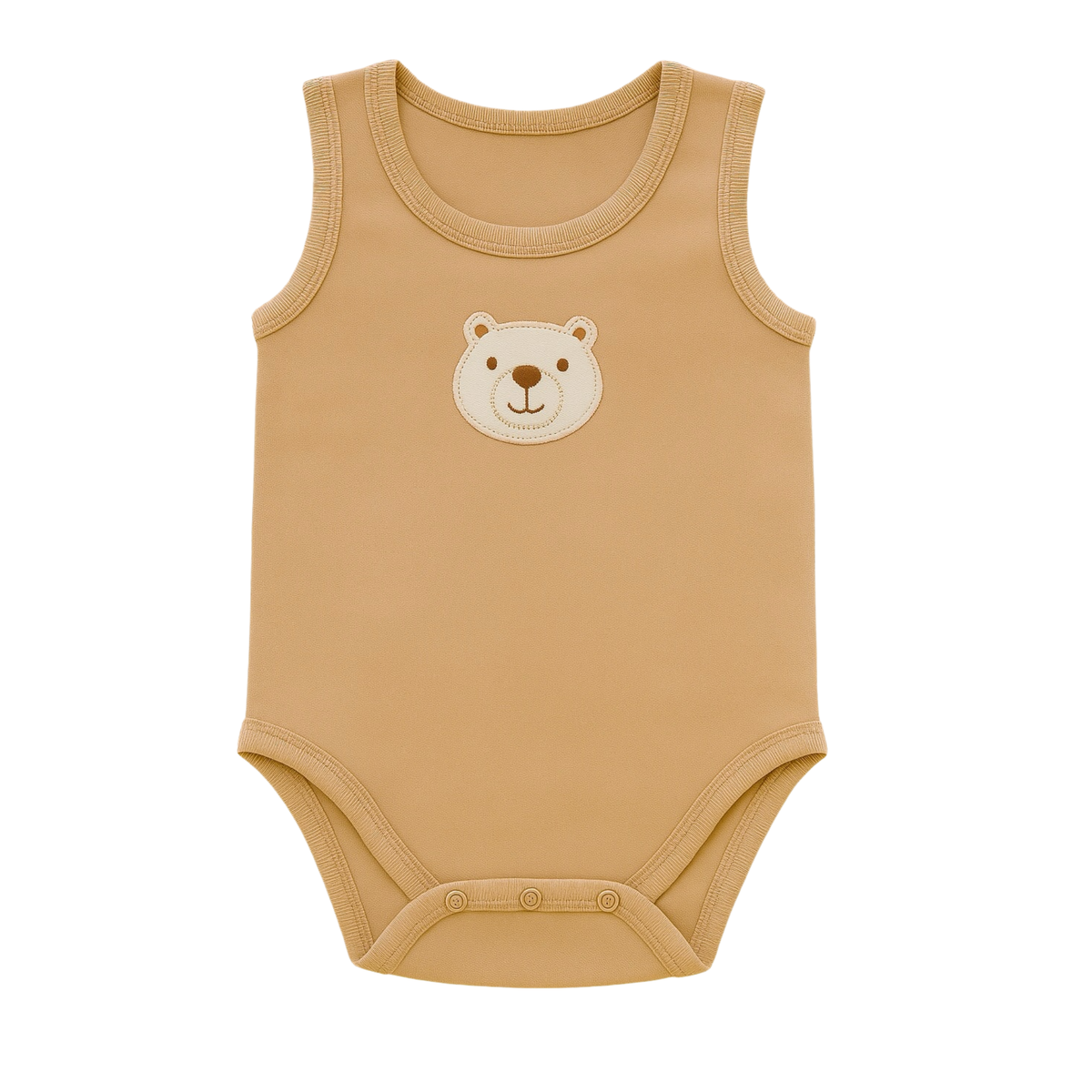 Robins Sleeveless Bodysuits 5-Pcs Set Beige