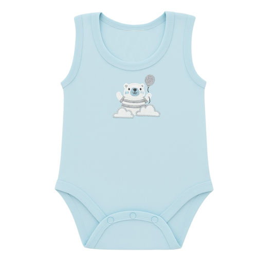 Robins Sleeveless Bodysuits 5-Pcs Set Blue