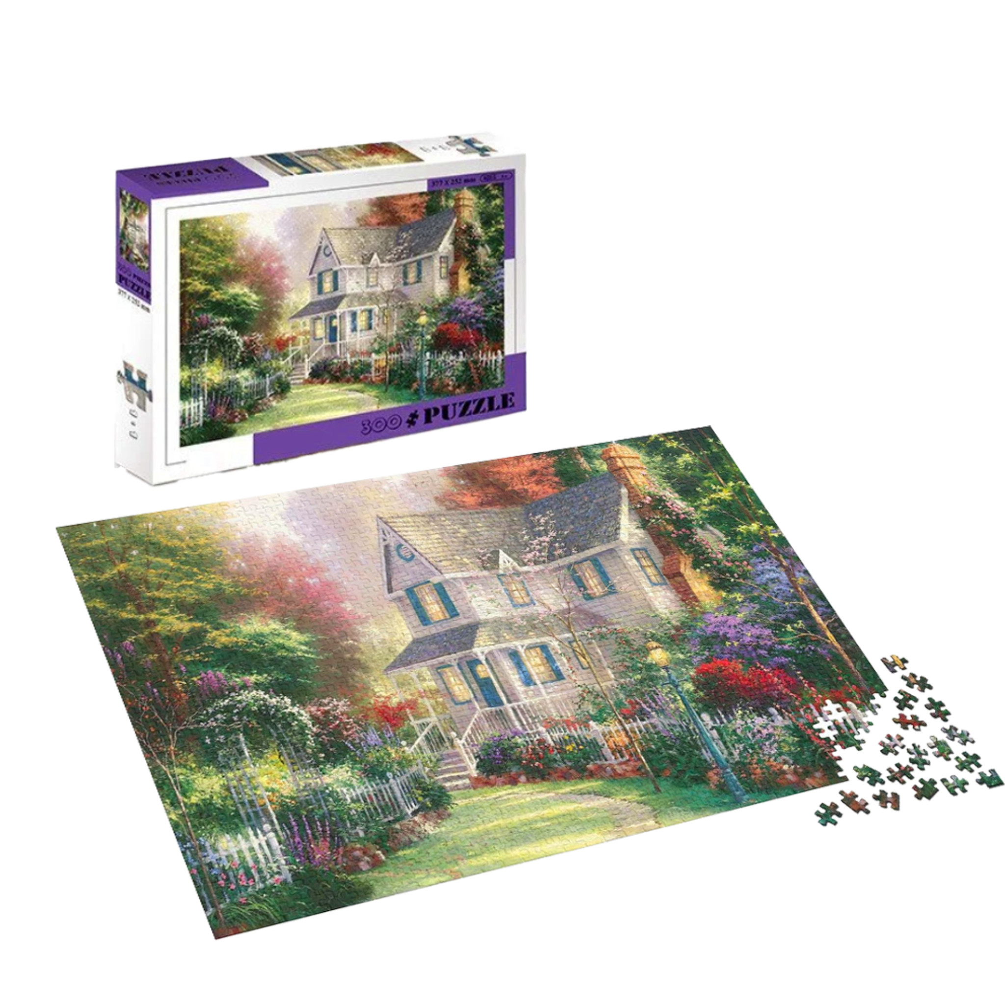 Garden Cottage – 300 Piece Jigsaw Puzzle – Robins Baby Products