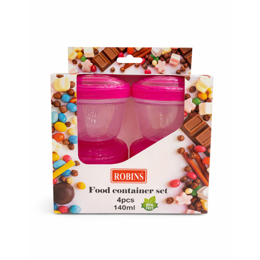 Robins Food Container Set – 4 Pieces (140 ml)