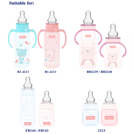 Robins Silicone Teat 2-Pcs