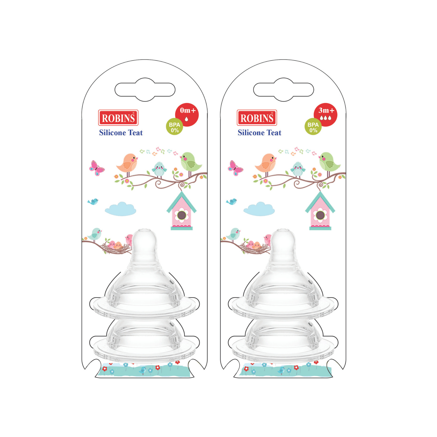 Robins Silicone Teat – 2 Pcs