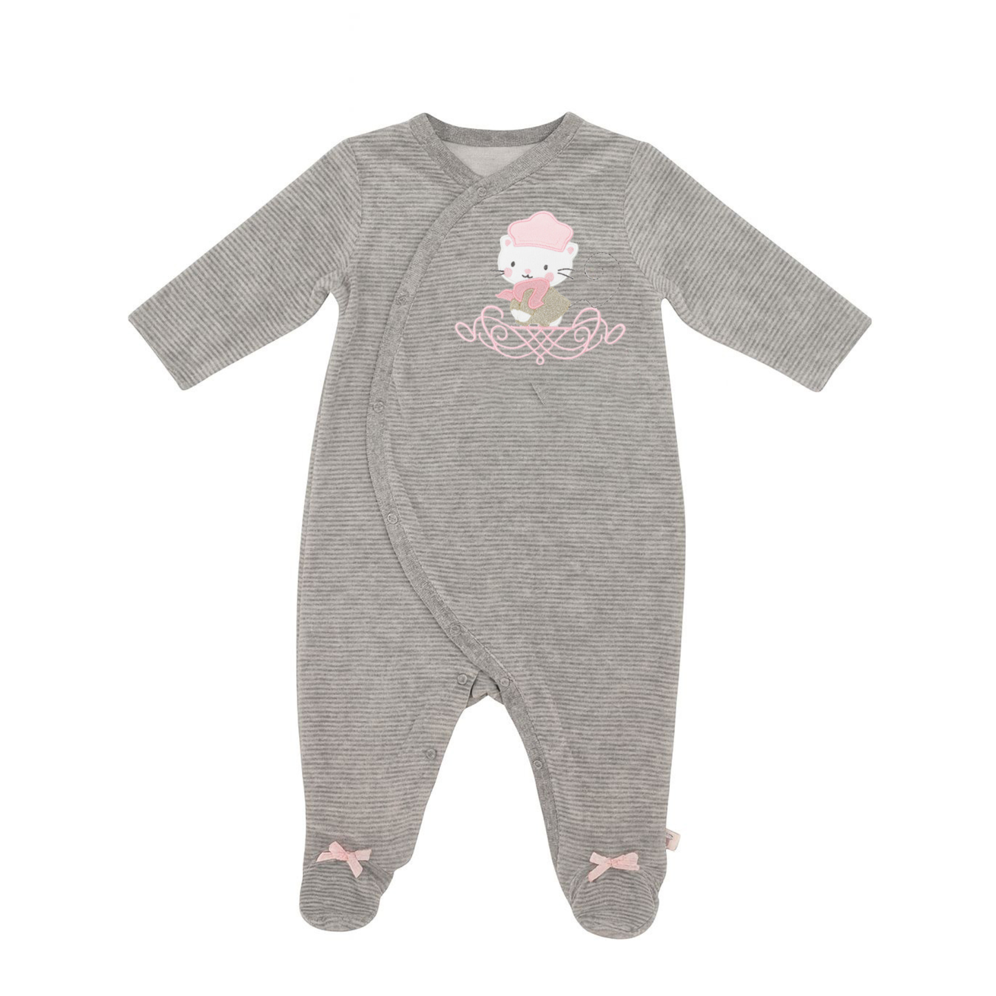 Robins Velvet Baby Footed Sleepsuit