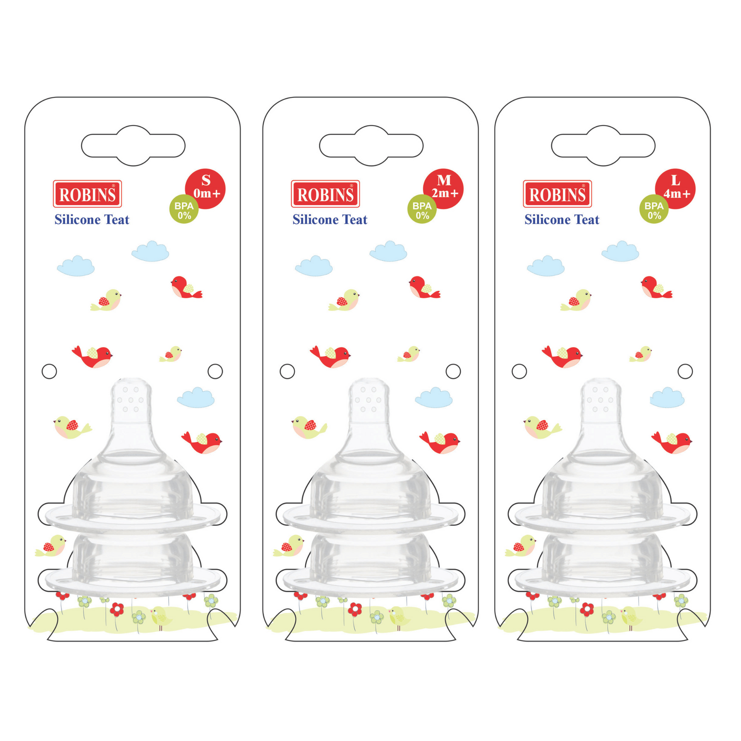 Robins Silicone Teat – 2 Pcs