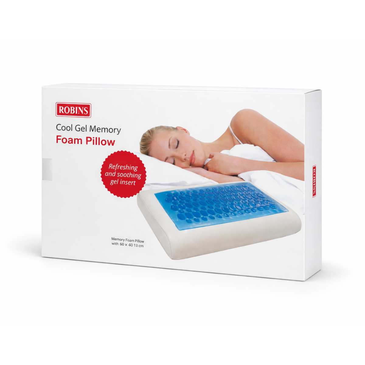 Robins Premium Cool Gel Memory Foam Pillow