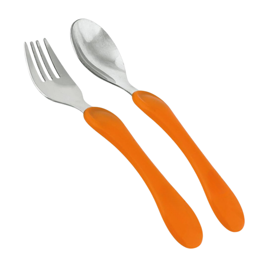 طقم ملعقة وشوكة للأطفال من روبينز، مصنوع من المعدن