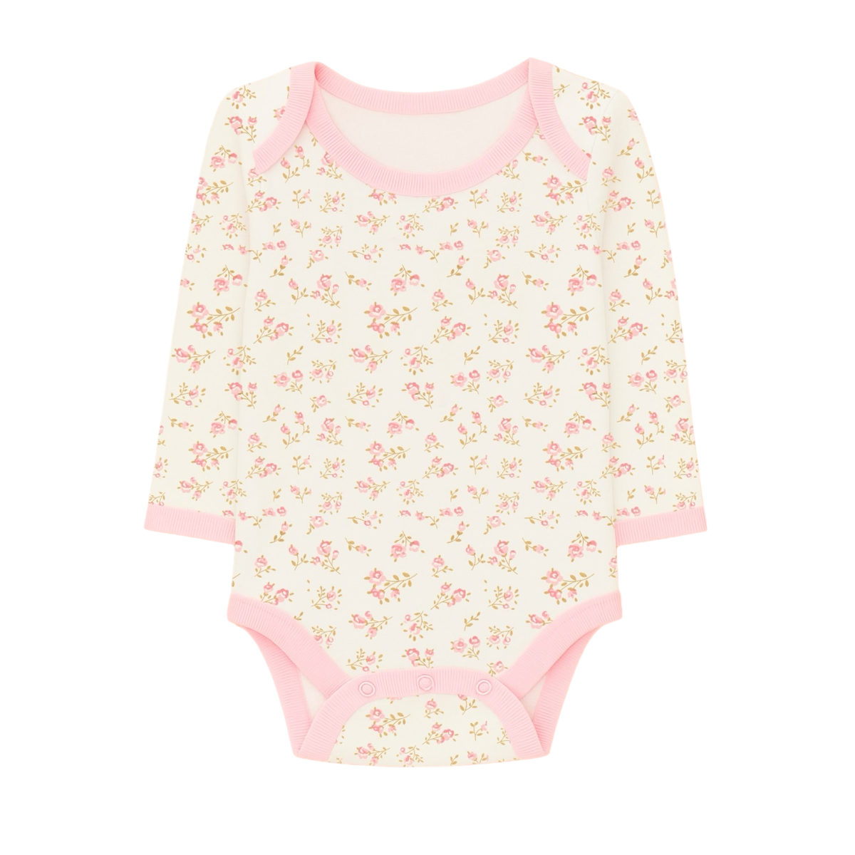 Robins Long Sleeve Bodysuits 5-Pcs Set Pink