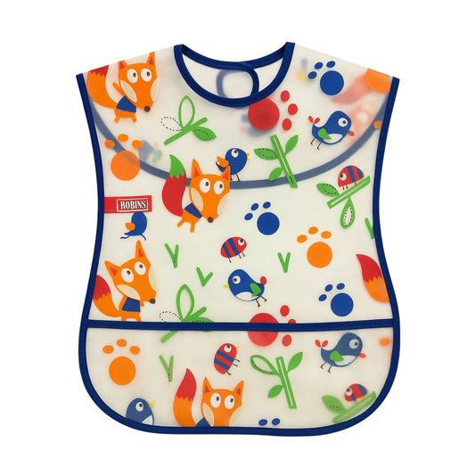 Robins Baby Bib With Food Catcher