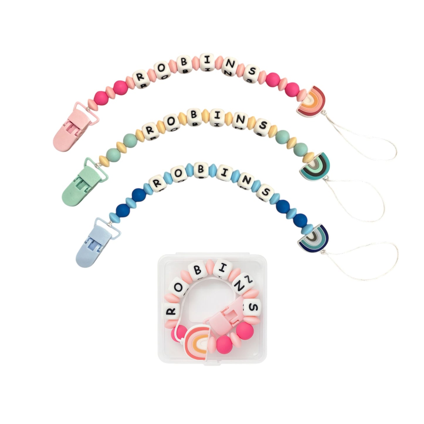 Robins Custom Made Silicone Pacifier Holder