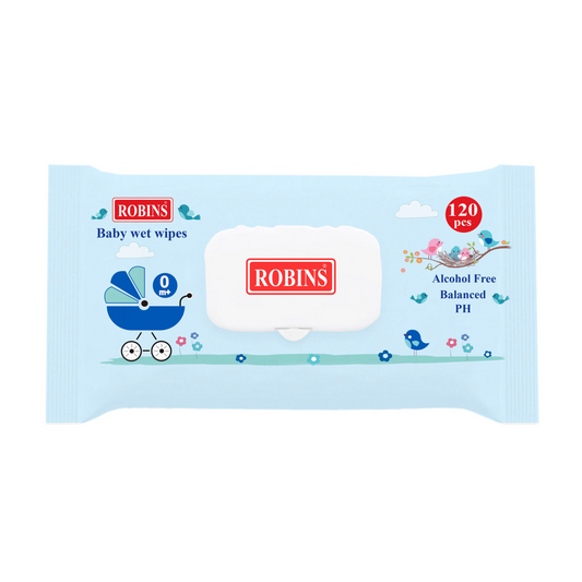 Robins Alcohol-Free Baby Wet Wipes 120 Pcs