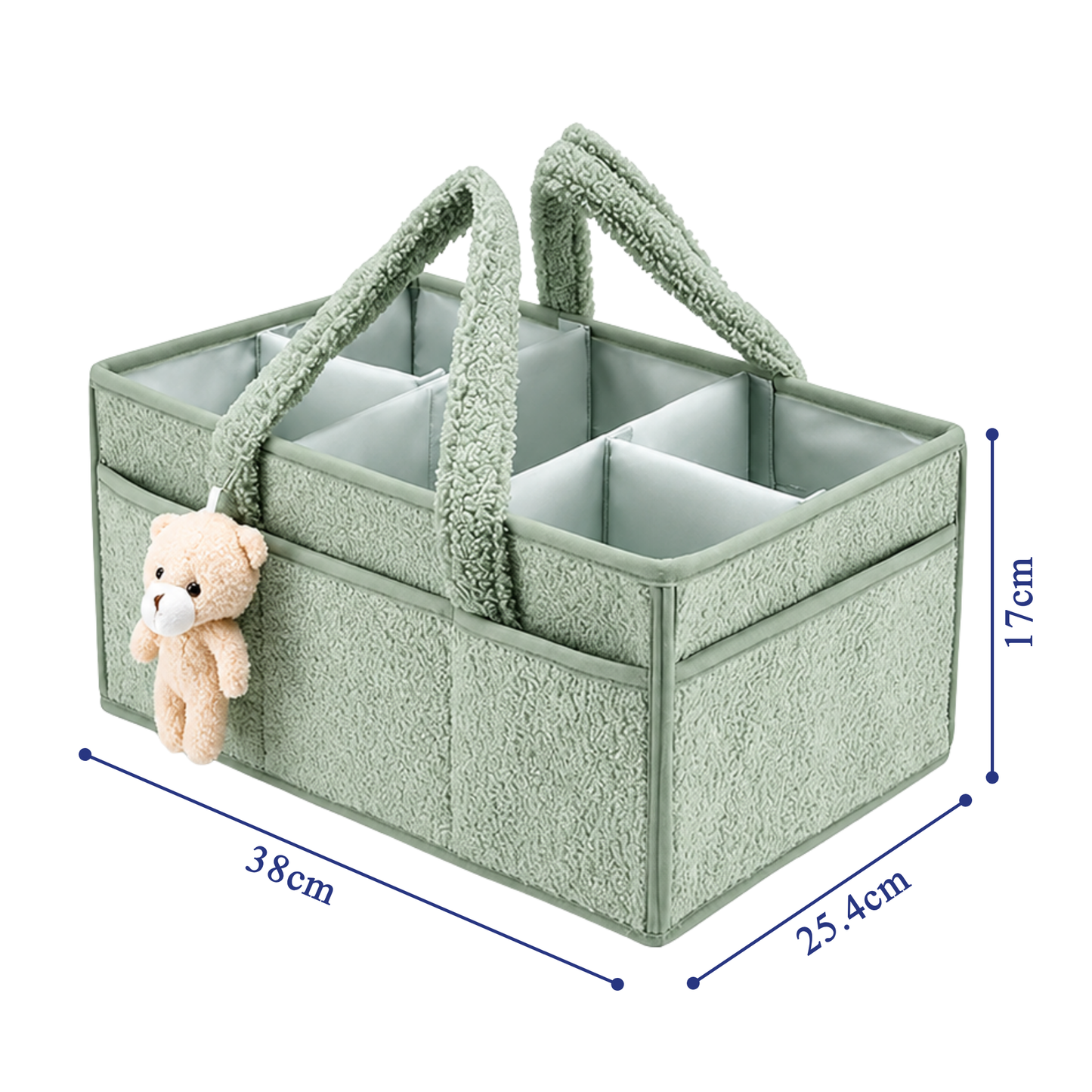 Robins Baby Organizer Basket with Teddy Bear