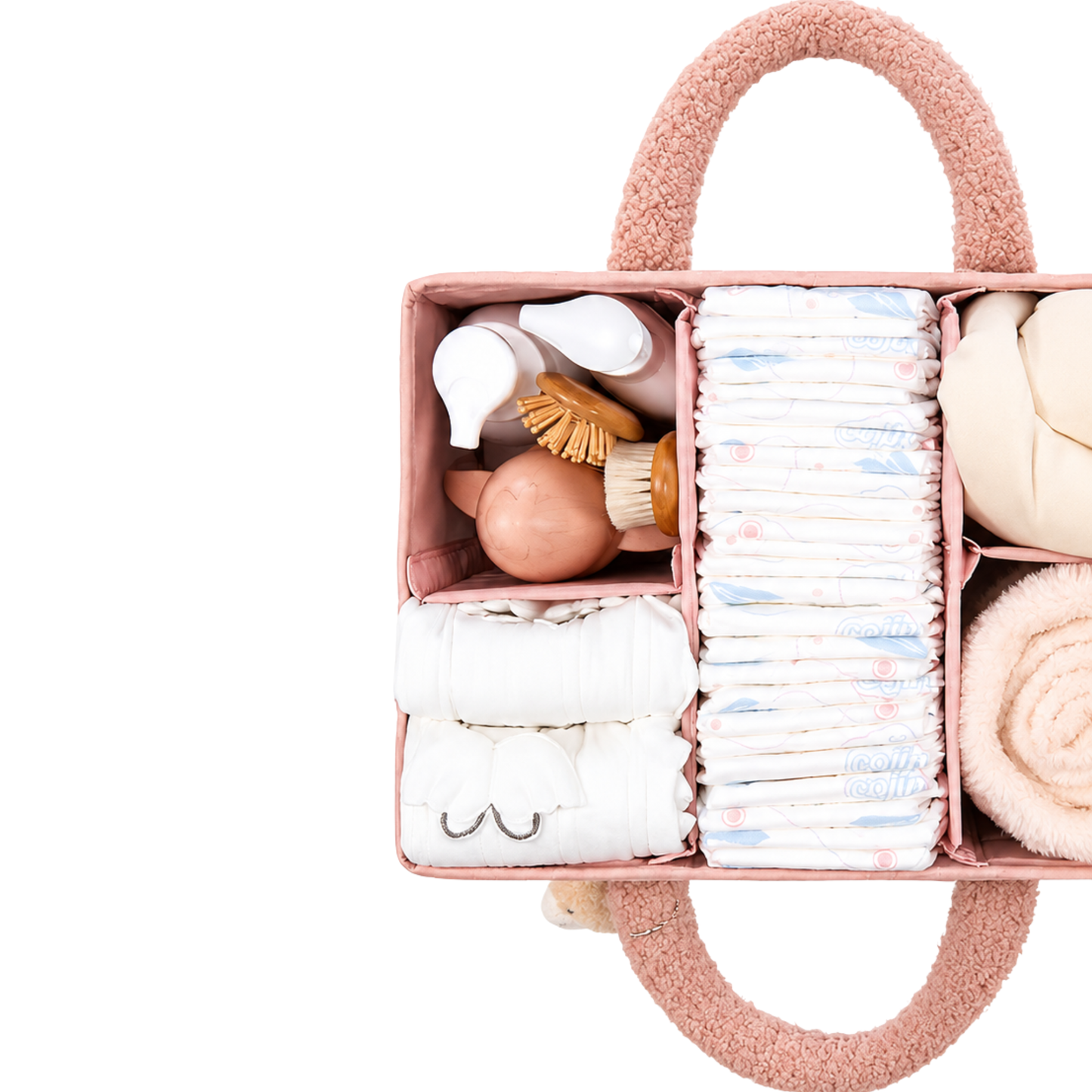 Robins Baby Organizer Basket with Teddy Bear