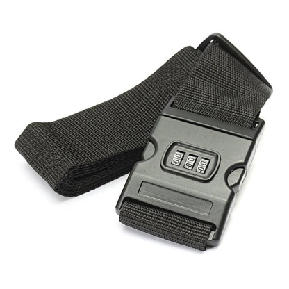 Adjustable Luggage Strap with 3-Digit Combination Lock