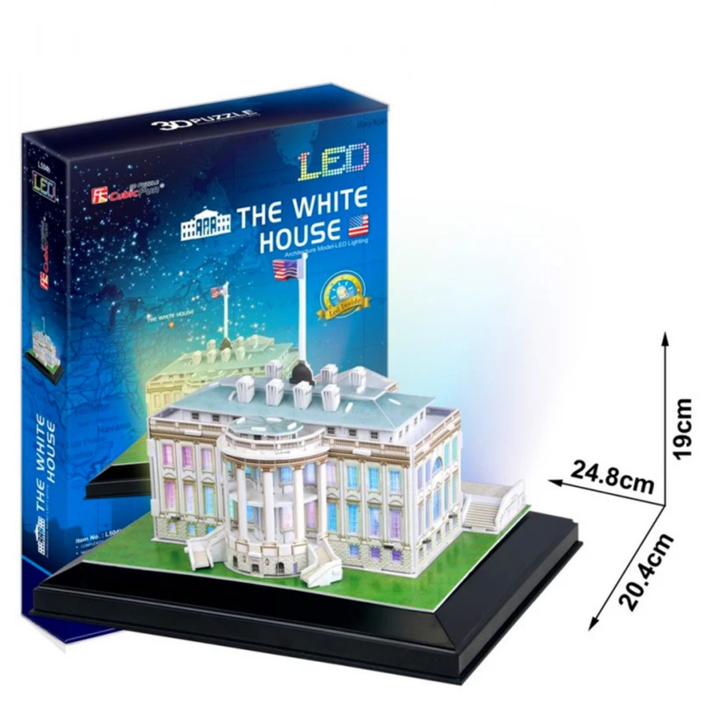 أحجية البيت الأبيض ثلاثية الأبعاد بتقنية LED