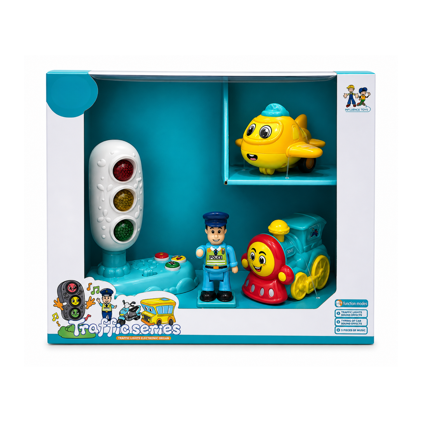 Traffic Series Airplane & Train Play Set (3+ Ages)