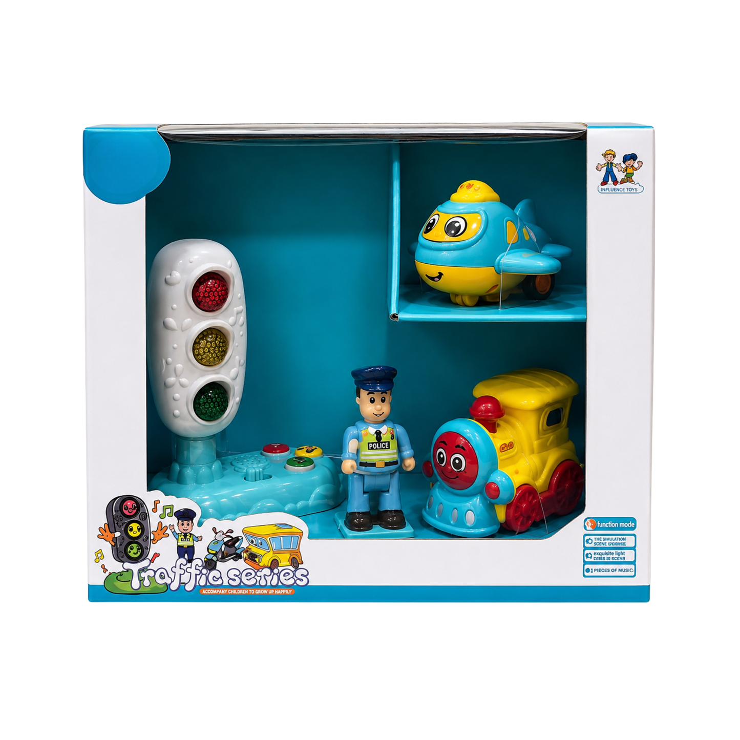 Traffic Series Airplane & Train Play Set (3+ Ages)