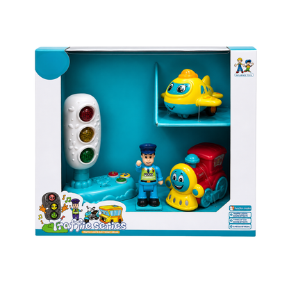 Traffic Series Airplane & Train Play Set (3+ Ages)