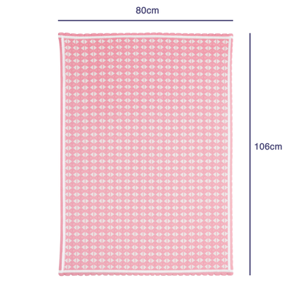 Robins Handmade Knitted Baby Blanket – Pink Collection