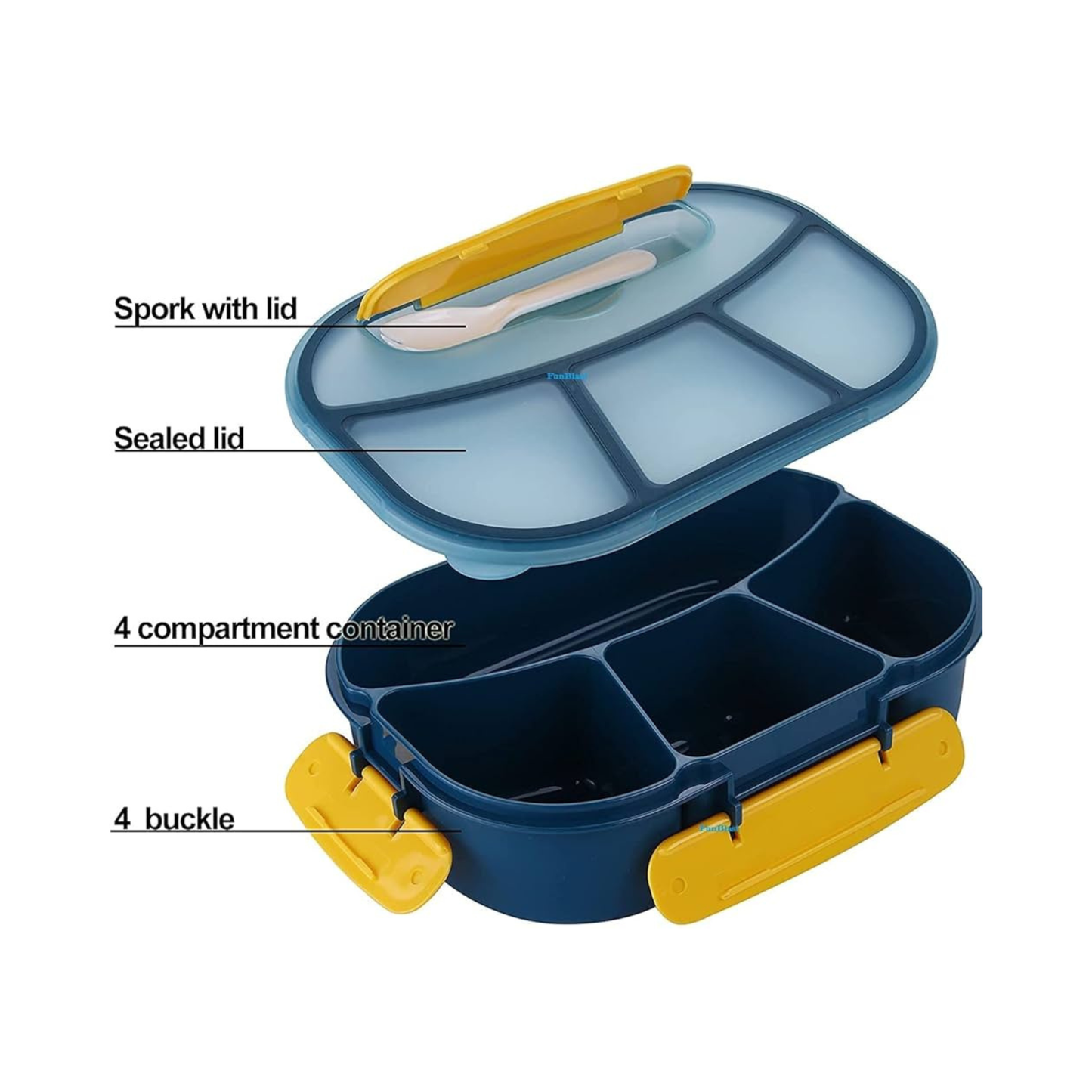 صندوق غداء روبنز – 4 أقسام