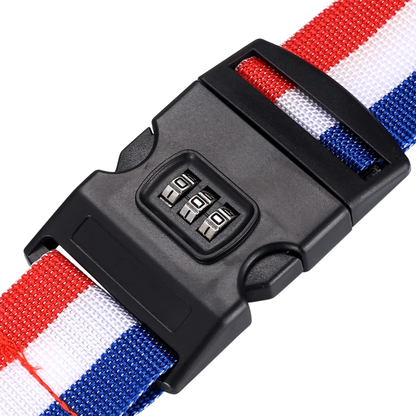 Adjustable Luggage Strap with 3-Digit Combination Lock