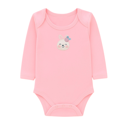 Robins Long Sleeve Bodysuits 5-Pcs Set Pink