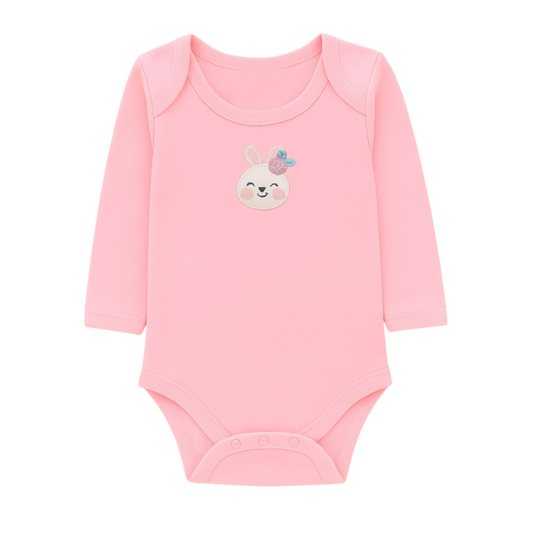 Robins Long Sleeve Bodysuits 5-Pcs Set Pink