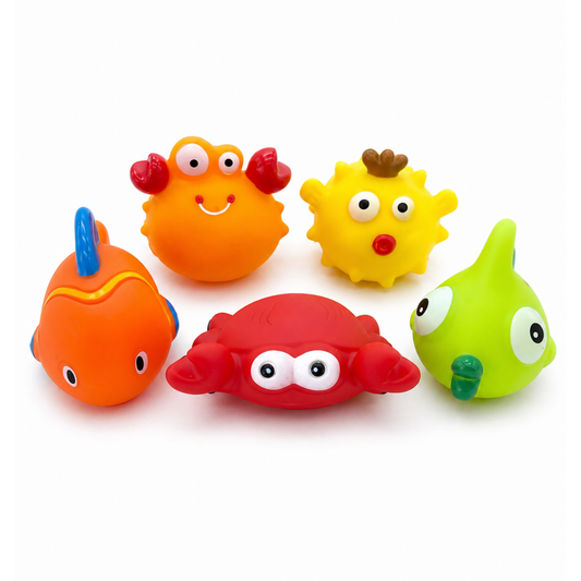Colorful Ocean Bath Toy Set – 5 Pieces