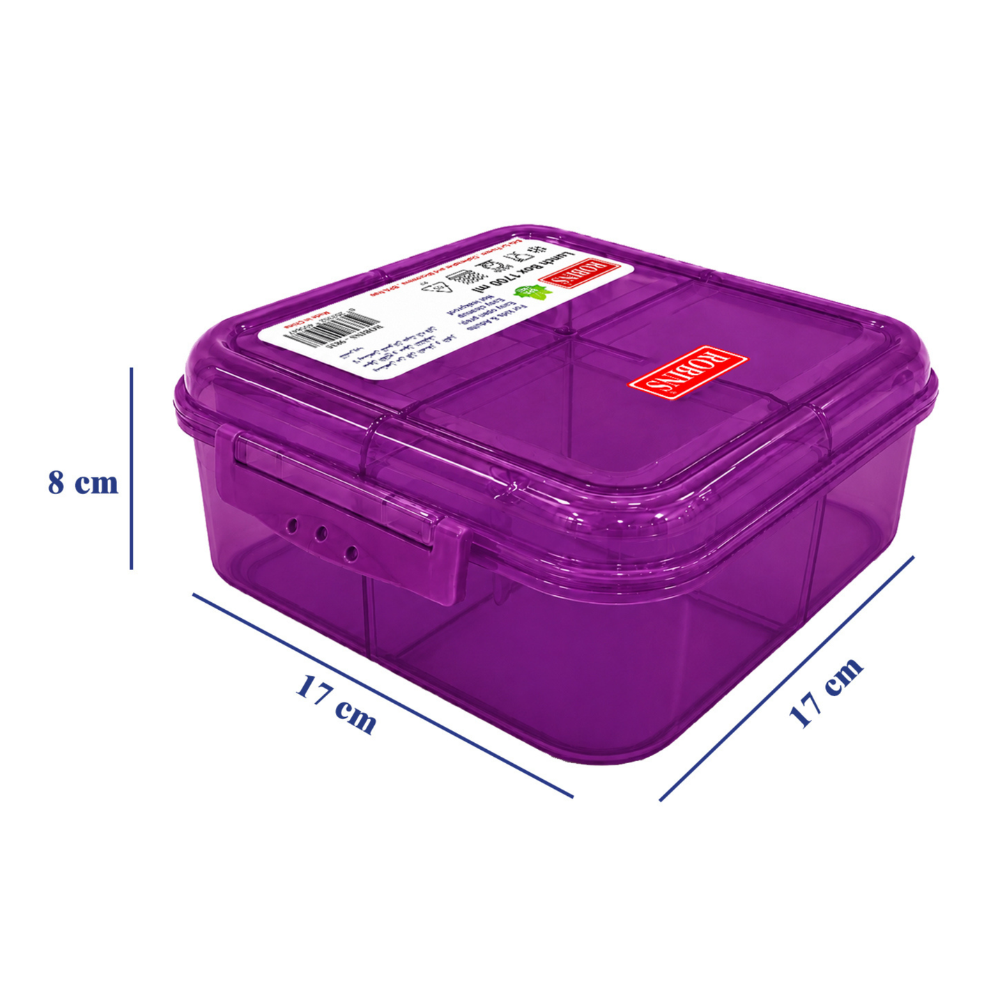 Robins Multi-Compartment Lunch Box 1200ml – 4 Colors