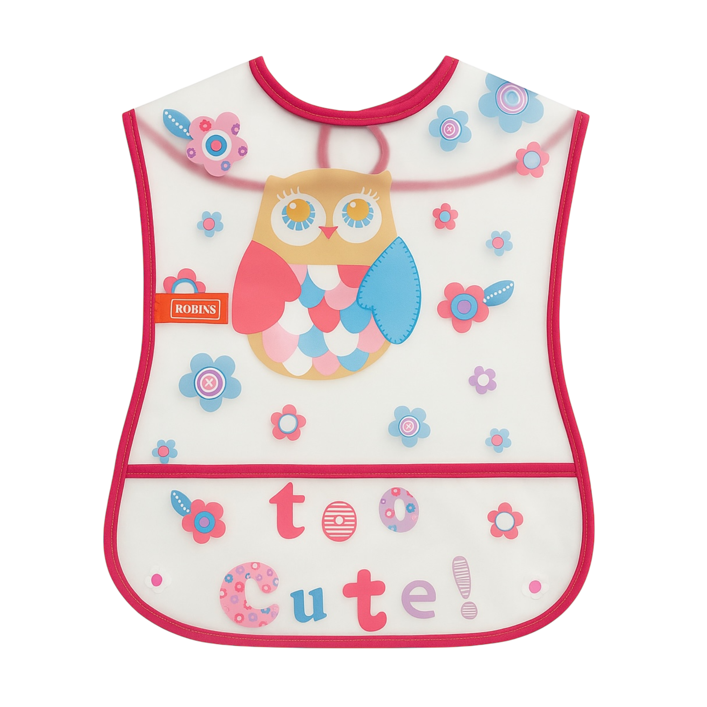 Robins Baby Bib With Food Catcher