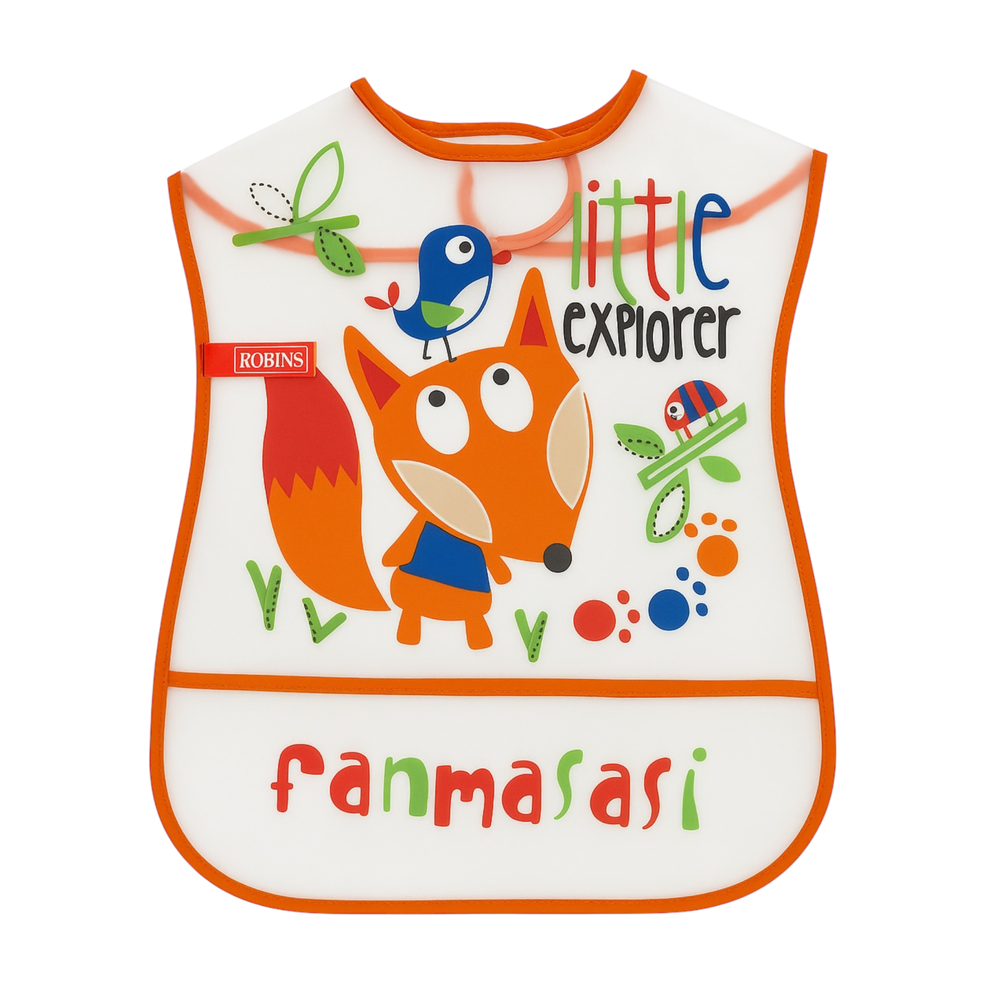 Robins Baby Bib With Food Catcher