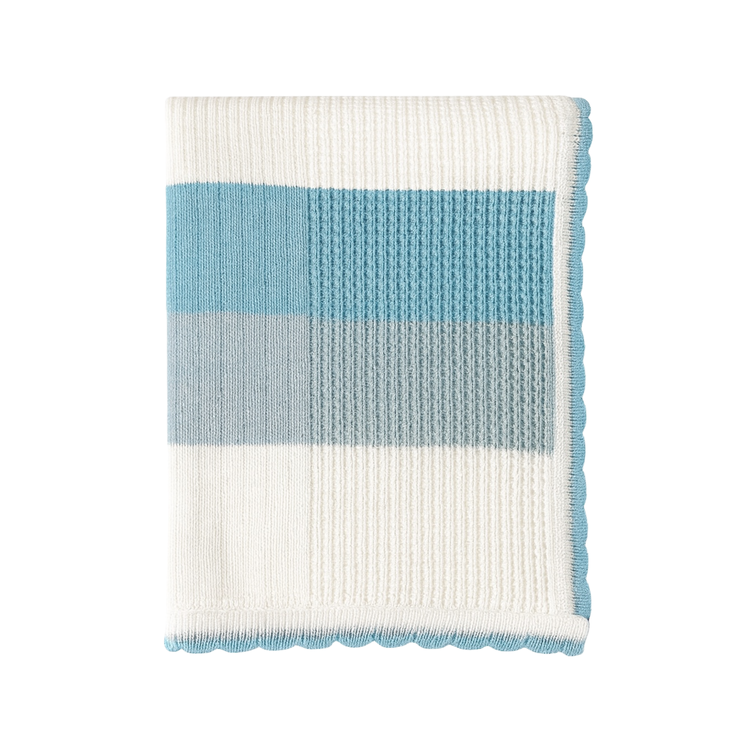 Robins Handmade Knitted Baby Blanket – Blue Collection