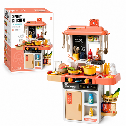 Spray Kitchen Pretend Play Set with 52 Accessories (Ages 3+)