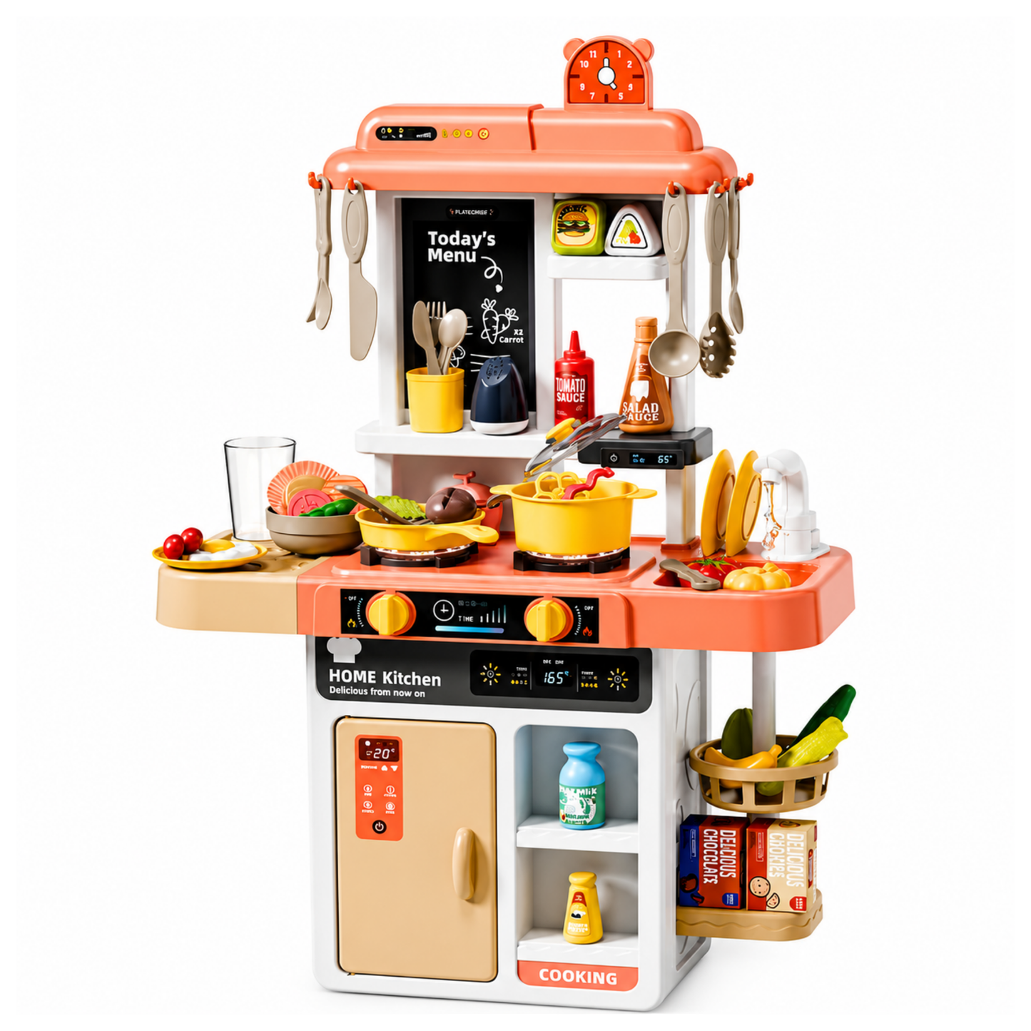 Spray Kitchen Pretend Play Set with 52 Accessories (Ages 3+)