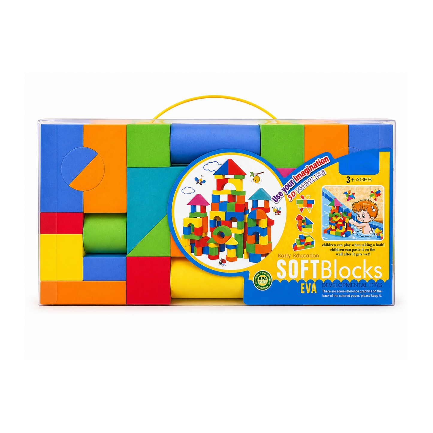 Soft EVA Building Blocks Set – Creative Learning & Bath Toy