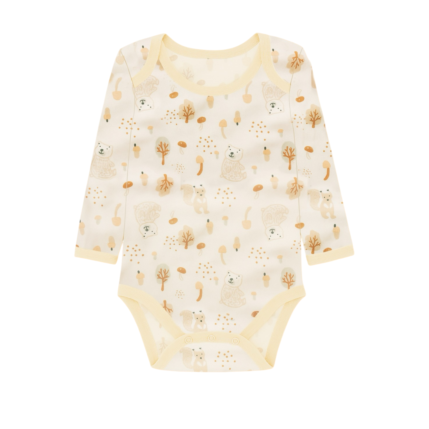 Robins Long Sleeve Bodysuits 5-Pcs Set Beige
