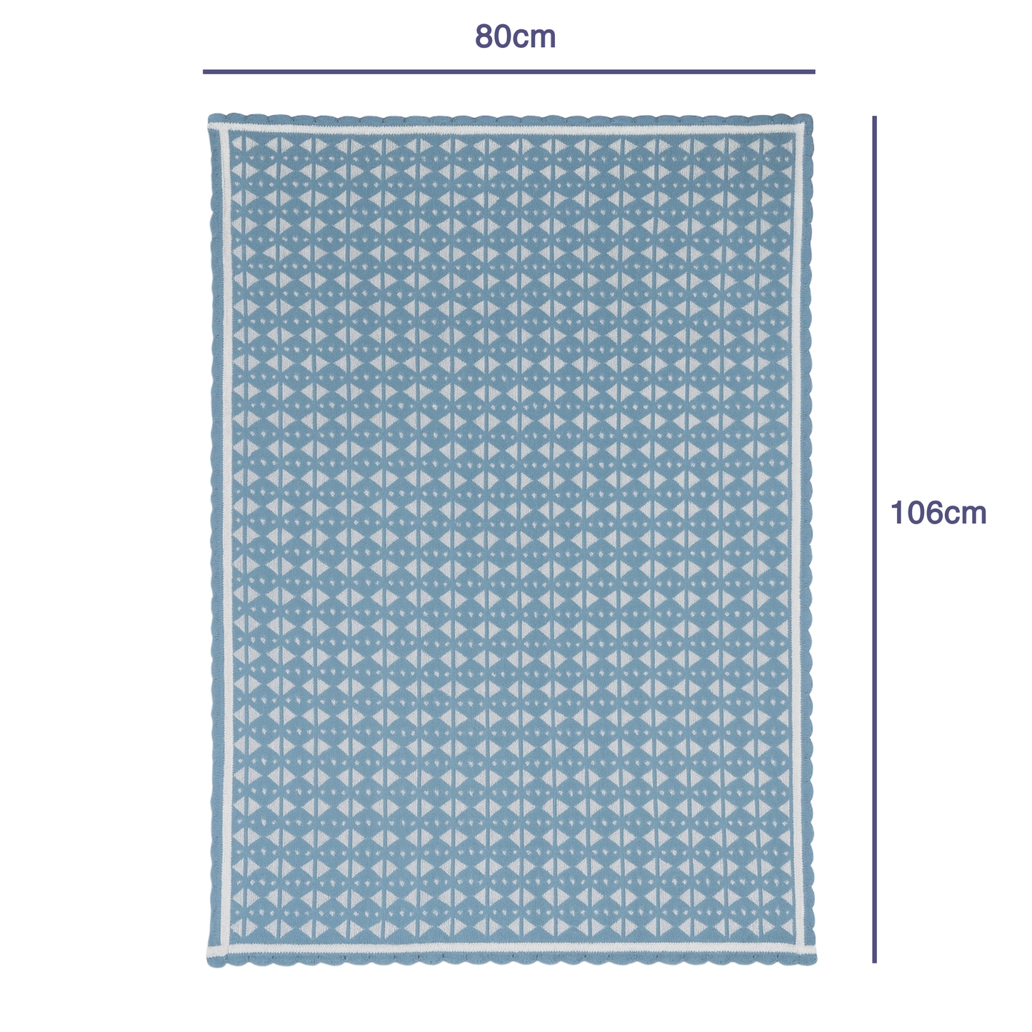 Robins Handmade Knitted Baby Blanket – Blue Collection