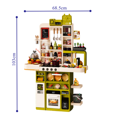 Deluxe Kids Kitchen Play Set with 121 Accessories (Ages 3+)