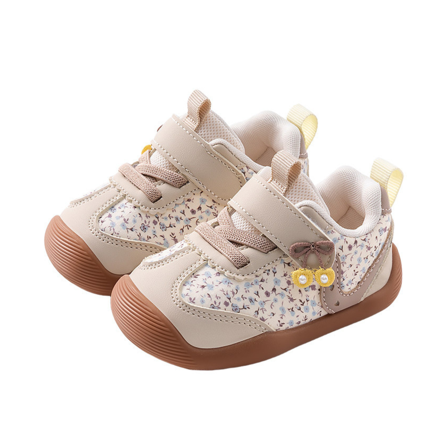 Robins Floral Baby Sneakers – First Walker Shoes (Size 16–20)