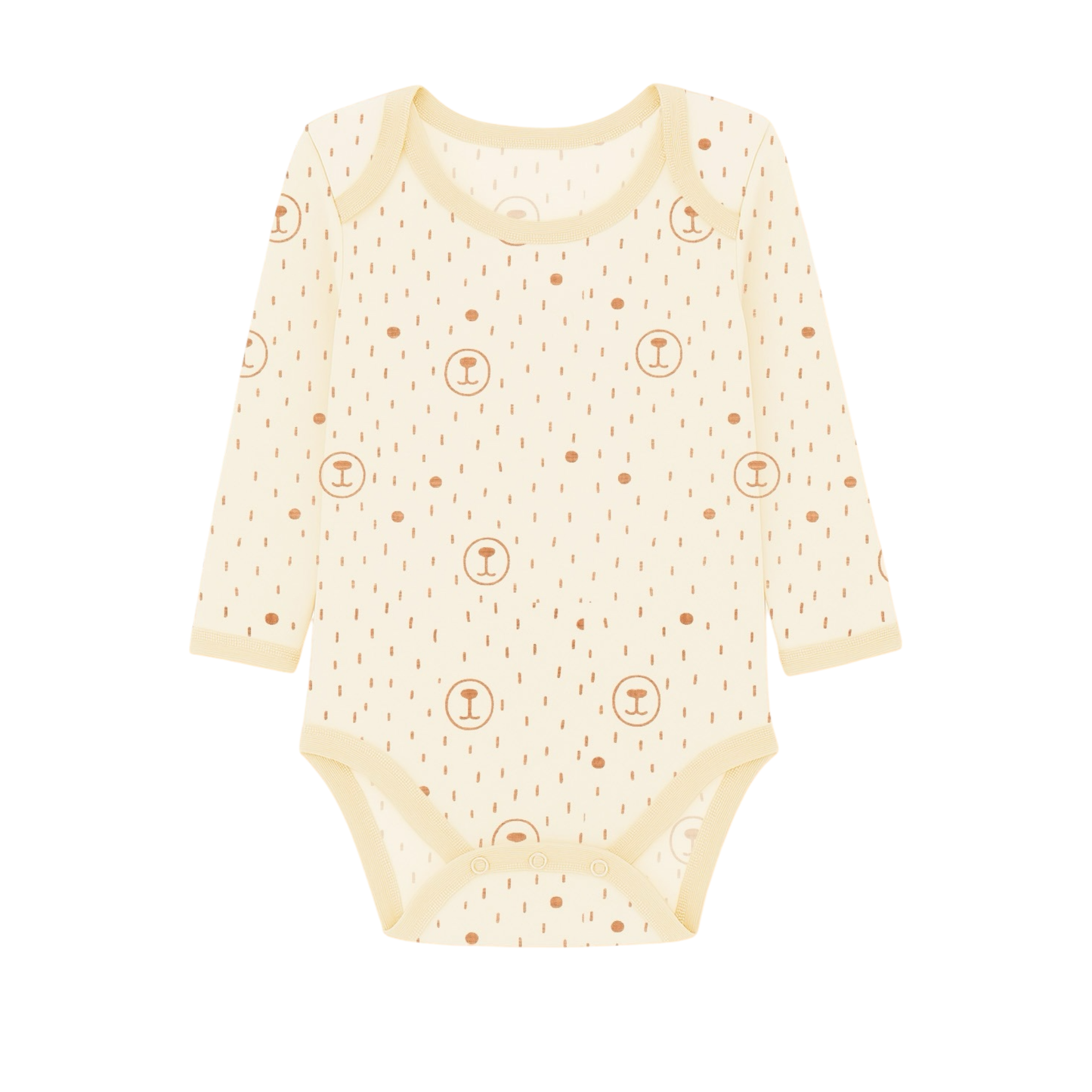 Robins Long Sleeve Bodysuits 5-Pcs Set Beige