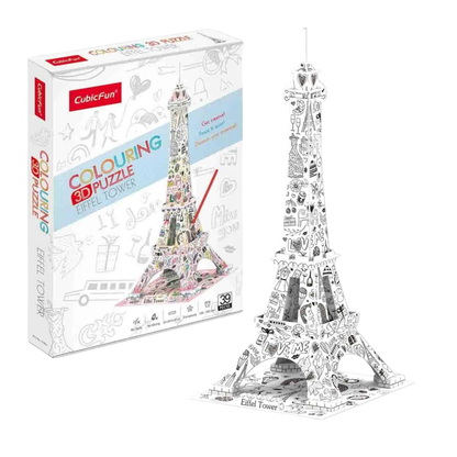Eiffel Tower Colouring 3D Puzzle