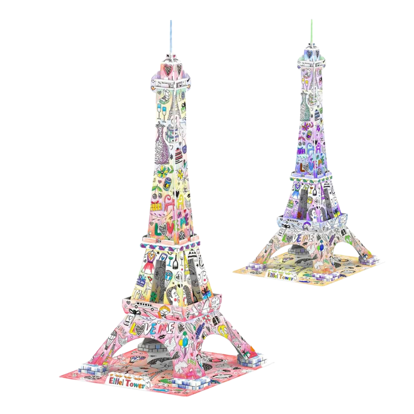 Eiffel Tower Colouring 3D Puzzle