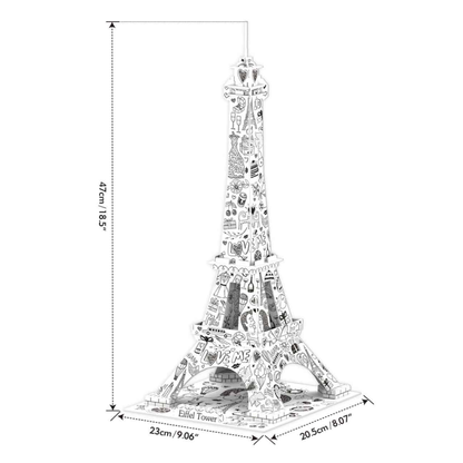 Eiffel Tower Colouring 3D Puzzle