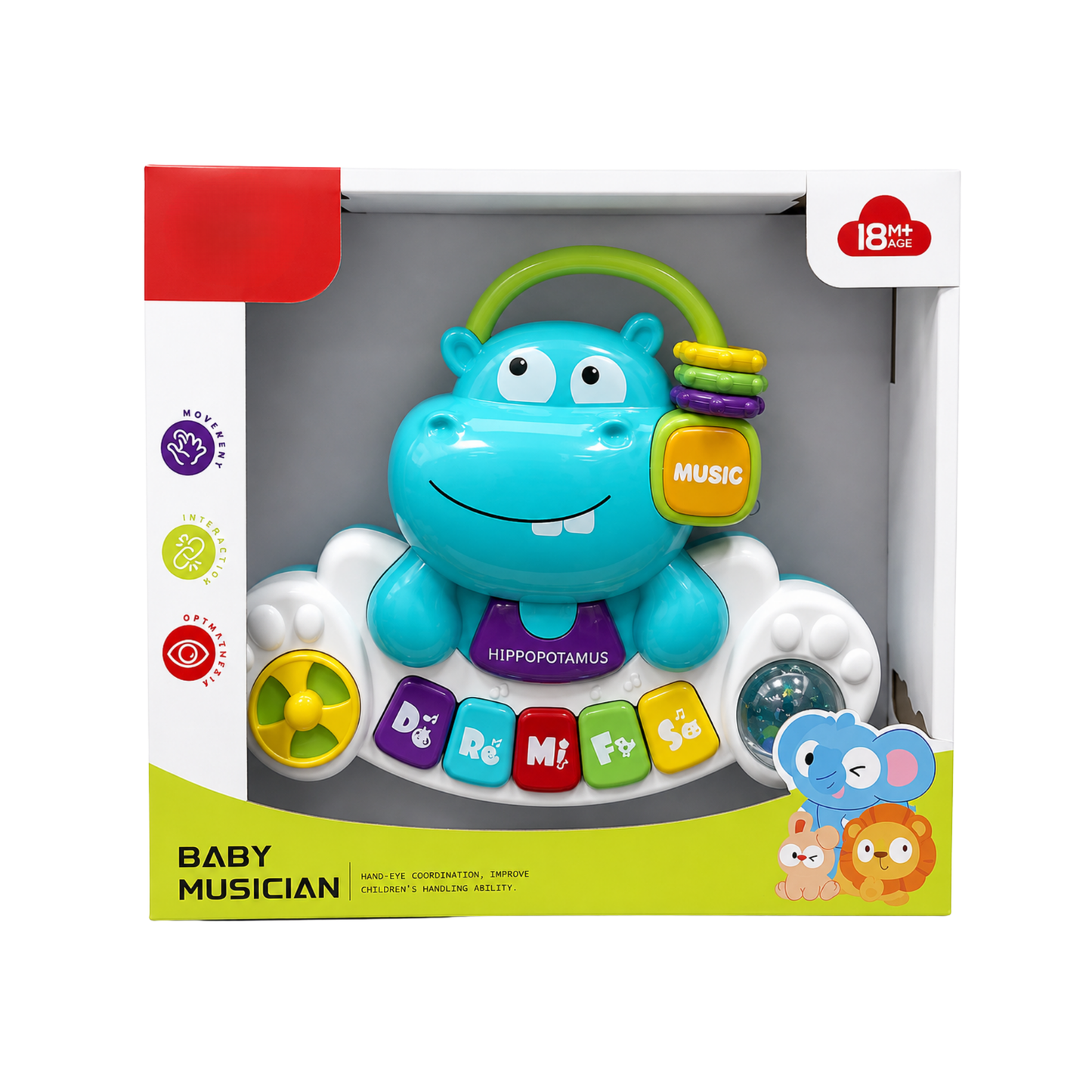 Baby Musician Hippo Piano Toy (Ages 18m+)